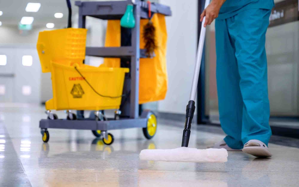 Janitor Sweeping Floor
